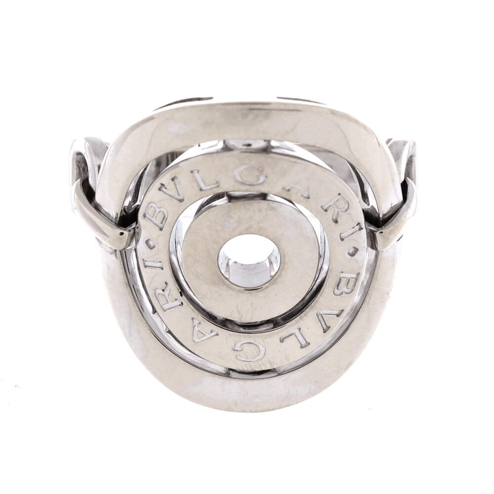 Bvlgari Astrale Cerchi Shield Ring 18K White Gold
